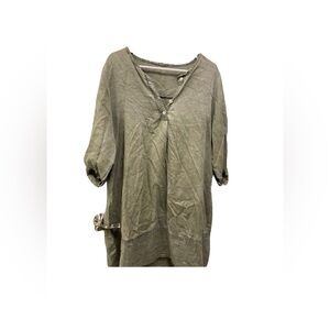Olive tunic dress special top or dress‎ sequins - tag missing